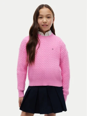 Tommy Hilfiger Sweter KG0KG08848 Różowy jasny Regular Fit