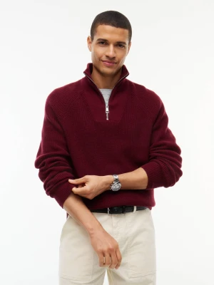 Tommy Hilfiger Sweter | Loose fit | z dodatkiem wełny bordowy