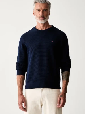 Tommy Hilfiger sweter męski bawełniany granatowy
