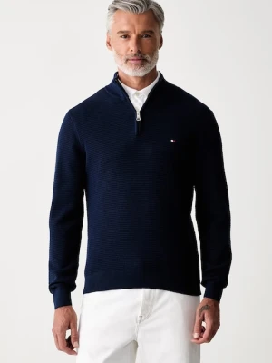 Tommy Hilfiger sweter męski bawełniany granatowy