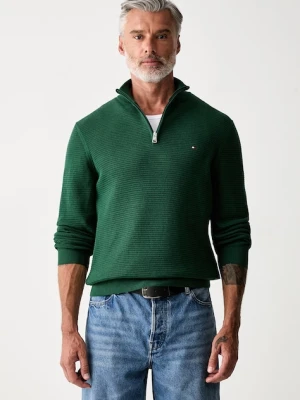 Tommy Hilfiger sweter męski bawełniany zielony