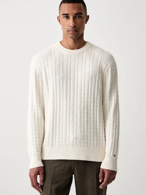 Tommy Hilfiger sweter męski bawełniany beżowy