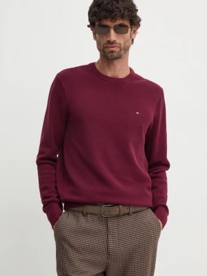 Tommy Hilfiger sweter męski bawełniany bordowy
