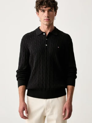 Tommy Hilfiger sweter męski bawełniany czarny