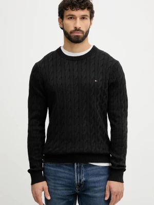 Tommy Hilfiger sweter męski bawełniany czarny