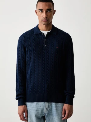 Tommy Hilfiger sweter męski bawełniany granatowy