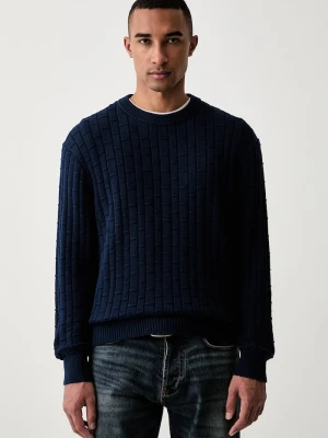 Tommy Hilfiger sweter męski bawełniany granatowy