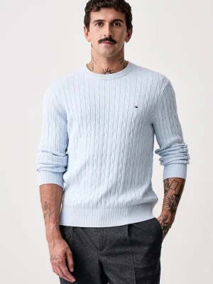 Tommy Hilfiger sweter męski bawełniany niebieski