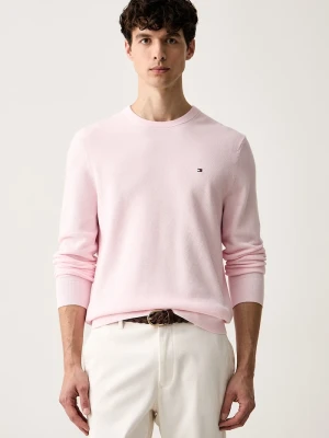 Tommy Hilfiger sweter męski bawełniany różowy