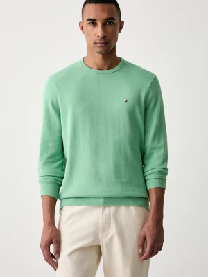 Tommy Hilfiger sweter męski bawełniany zielony