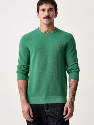 Tommy Hilfiger sweter męski bawełniany zielony
