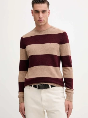 Tommy Hilfiger sweter męski kolor brązowy lekki MW0MW36535