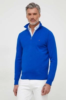 Tommy Hilfiger sweter męski kolor niebieski lekki MW0MW25352