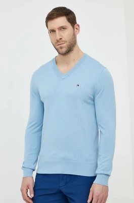 Tommy Hilfiger sweter męski kolor niebieski lekki MW0MW22349