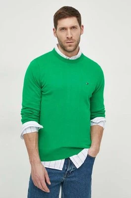 Tommy Hilfiger sweter męski kolor zielony lekki MW0MW21316