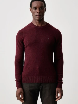 Tommy Hilfiger sweter męski wełniany bordowy