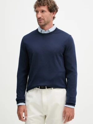 Tommy Hilfiger sweter męski z bawełną NEW YORK granatowy