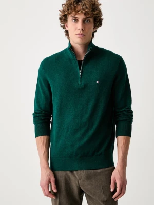 Tommy Hilfiger sweter męski z dodatkiem kaszmiru zielony