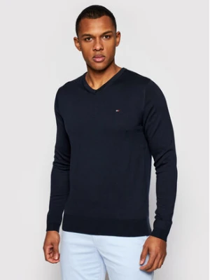 Tommy Hilfiger Sweter MW0MW04979 Granatowy Regular Fit
