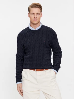Tommy Hilfiger Sweter MW0MW33132 Granatowy Relaxed Fit