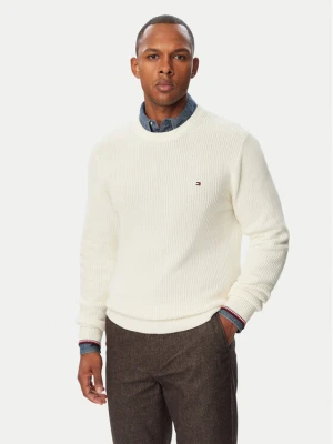 Tommy Hilfiger Sweter MW0MW41516 Kremowy Regular Fit