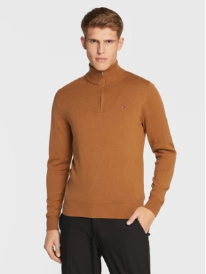 Tommy Hilfiger Sweter Pima MW0MW28049 Brązowy Regular Fit