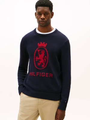 Tommy Hilfiger Sweter | Regular Fit granatowy