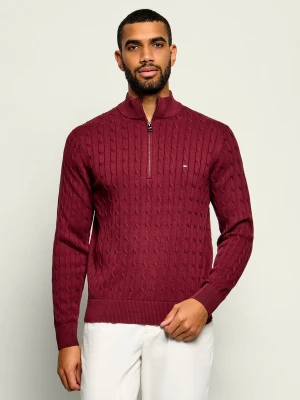 Tommy Hilfiger Sweter | Regular Fit bordowy