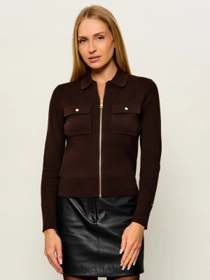 Tommy Hilfiger Sweter | Regular Fit brązowy