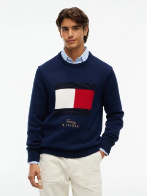 Tommy Hilfiger Sweter | Regular Fit granatowy