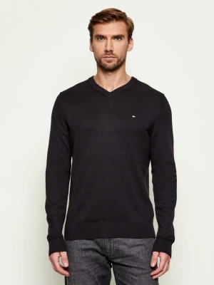 Tommy Hilfiger Sweter | Regular Fit | z dodatkiem kaszmiru czarny