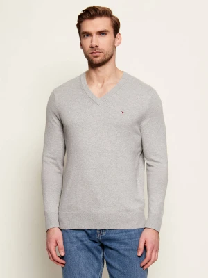Tommy Hilfiger Sweter | Regular Fit | z dodatkiem kaszmiru szary