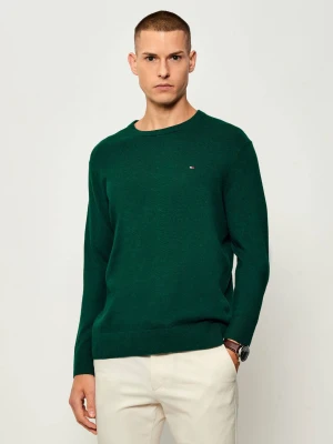 Tommy Hilfiger Sweter | Regular Fit | z dodatkiem kaszmiru butelkowa zieleń
