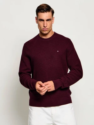 Tommy Hilfiger Sweter | Regular Fit | z dodatkiem kaszmiru bordowy
