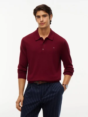 Tommy Hilfiger Sweter | Regular Fit | z dodatkiem kaszmiru bordowy