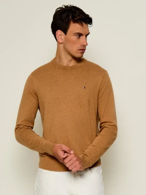 Tommy Hilfiger Sweter | Regular Fit | z dodatkiem kaszmiru camel