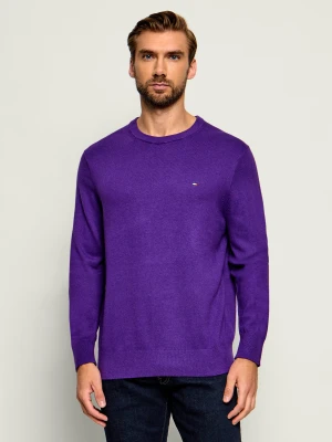 Tommy Hilfiger Sweter | Regular Fit | z dodatkiem kaszmiru fioletowy