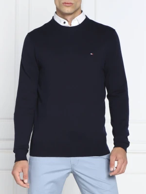Tommy Hilfiger Sweter | Regular Fit | z dodatkiem kaszmiru granatowy
