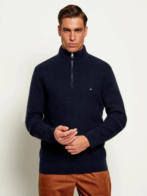 Tommy Hilfiger Sweter | Regular Fit | z dodatkiem kaszmiru granatowy