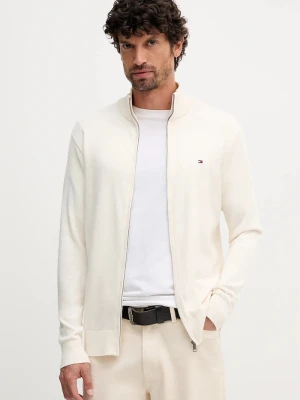 Tommy Hilfiger sweter rozpinany męski bawełniany beżowy