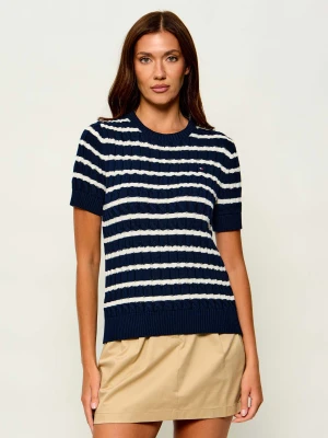 Tommy Hilfiger Sweter | Slim Fit granatowy