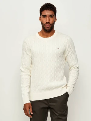Tommy Hilfiger Sweter TH x F.C. Liverpool | Regular Fit kremowy