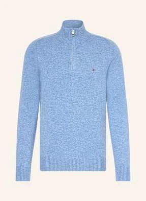 Tommy Hilfiger Sweter Typu Troyer blau