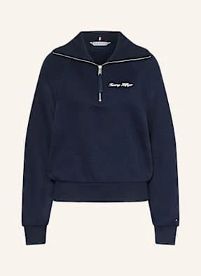 Tommy Hilfiger Sweter Typu Troyer blau