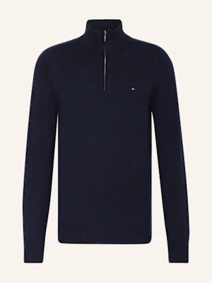 Tommy Hilfiger Sweter Typu Troyer blau