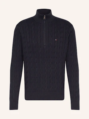Tommy Hilfiger Sweter Typu Troyer blau