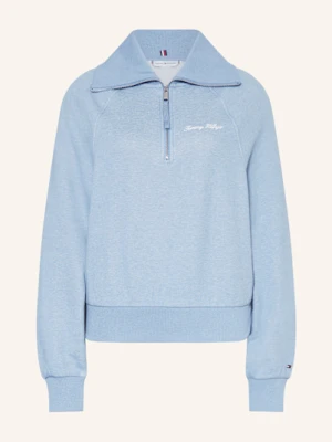 Tommy Hilfiger Sweter Typu Troyer blau