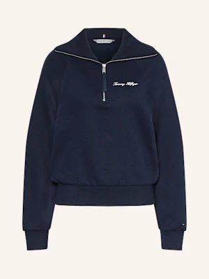 Tommy Hilfiger Sweter Typu Troyer blau
