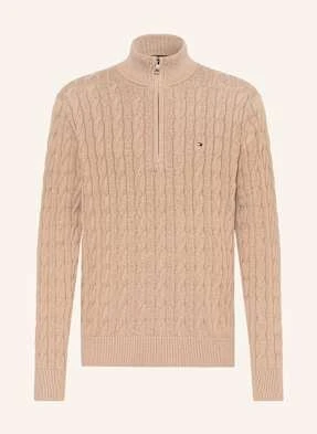 Tommy Hilfiger Sweter Typu Troyer braun