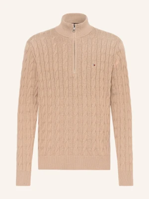 Tommy Hilfiger Sweter Typu Troyer braun